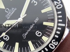 Vintage Seamaster 300 No Date SS B12 Black Dial On Brown Leather Strap A-2836 (Free Nylon Strap)