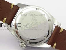 Vintage Seamaster 300 No Date SS B12 Black Dial On Brown Leather Strap A-2836 (Free Nylon Strap)