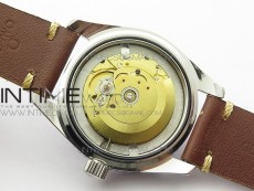 Vintage Seamaster 300 No Date SS B12 Black Dial On Brown Leather Strap A-2836 (Free Nylon Strap)