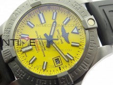 AVENGER Boutique Edition V17310 Ti DLC 1:1 Best Edition Yellow Dial on Rubber Strap A2824
