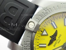 AVENGER Boutique Edition V17310 Ti DLC 1:1 Best Edition Yellow Dial on Rubber Strap A2824