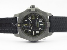AVENGER Boutique Edition V17310 Ti DLC 1:1 Best Edition Black CF Dial on Nylon Strap A2824