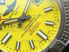 AVENGER Boutique Edition V17310 Dia Bezel Ti DLC 1:1 Best Edition Yellow Dial on Nylon Strap A2824