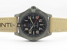 AVENGER V32395 Ti DLC 1:1 Best Edition Black Dial on Leather Strap A2824
