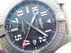 AVENGER V32395 Ti DLC 1:1 Best Edition Black Dial on Leather Strap A2824