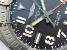 AVENGER V32395 Ti DLC 1:1 Best Edition Black Dial on Leather Strap A2824