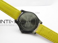 AVENGER V32395 Ti DLC 1:1 Best Edition Black Dial on Leather Strap A2824