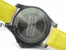 AVENGER V32395 Ti DLC 1:1 Best Edition Black Dial on Leather Strap A2824