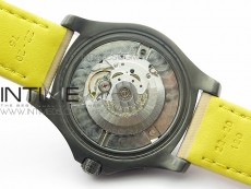 AVENGER V32395 Ti DLC 1:1 Best Edition Black Dial on Leather Strap A2824