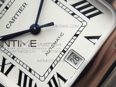 Santos de Cartier 40mm 2018 RXW 1:1 Best Edition White Dial on SS SmartLinks Bracelet MIYOTA 9015