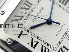 Santos de Cartier 40mm 2018 RXW 1:1 Best Edition White Dial on SS SmartLinks Bracelet MIYOTA 9015
