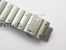 Santos de Cartier 40mm 2018 RXW 1:1 Best Edition White Dial on SS SmartLinks Bracelet MIYOTA 9015