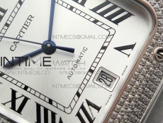 Santos de Cartier 40mm 2018 Diamonds Bezel RXW 1:1 Best Edition White Dial on SS SmartLinks Bracelet MIYOTA 9015