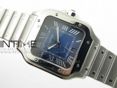 Santos de Cartier 40mm 2018 RXW 1:1 Best Edition Blue Dial on SS SmartLinks Bracelet MIYOTA 9015