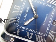 Santos de Cartier 40mm 2018 RXW 1:1 Best Edition Blue Dial on SS SmartLinks Bracelet MIYOTA 9015