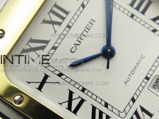 Santos de Cartier 40mm 2018 SS/YG RXW 1:1 Best Edition White Dial on SS/YG SmartLinks Bracelet MIYOTA 9015