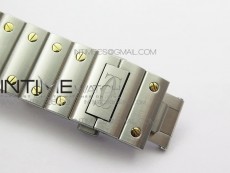 Santos de Cartier 40mm 2018 SS/YG RXW 1:1 Best Edition White Dial on SS/YG SmartLinks Bracelet MIYOTA 9015