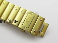 Santos de Cartier 40mm 2018 YG RXW 1:1 Best Edition White Dial on SmartLinks Bracelet MIYOTA 9015