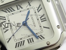 Santos de Cartier 35mm 2018 RXW 1:1 Best Edition White Dial on SS SmartLinks Bracelet MIYOTA 9015