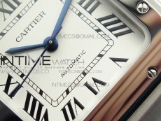 Santos de Cartier 35mm 2018 RXW 1:1 Best Edition White Dial on SS SmartLinks Bracelet MIYOTA 9015