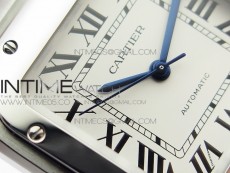 Santos de Cartier 35mm 2018 RXW 1:1 Best Edition White Dial on SS SmartLinks Bracelet MIYOTA 9015