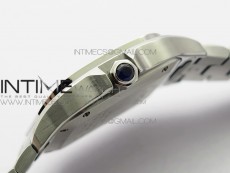 Santos de Cartier 35mm 2018 Diamonds Bezel RXW 1:1 Best Edition White Dial on SS SmartLinks Bracelet MIYOTA 9015