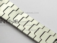 Santos de Cartier 35mm 2018 Diamonds Bezel RXW 1:1 Best Edition White Dial on SS SmartLinks Bracelet MIYOTA 9015