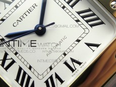 Santos de Cartier 35mm 2018 SS/YG RXW 1:1 Best Edition White Dial on SS/YG SmartLinks Bracelet MIYOTA 9015
