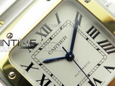 Santos de Cartier 35mm 2018 SS/YG RXW 1:1 Best Edition White Dial on SS/YG SmartLinks Bracelet MIYOTA 9015