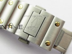 Santos de Cartier 35mm 2018 SS/YG RXW 1:1 Best Edition White Dial on SS/YG SmartLinks Bracelet MIYOTA 9015