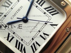 Santos de Cartier 35mm 2018 RG RXW 1:1 Best Edition White Dial on SmartLinks Bracelet MIYOTA 9015