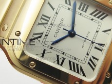 Santos de Cartier 35mm 2018 RG RXW 1:1 Best Edition White Dial on SmartLinks Bracelet MIYOTA 9015