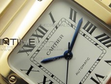 Santos de Cartier 35mm 2018 RG RXW 1:1 Best Edition White Dial on SmartLinks Bracelet MIYOTA 9015