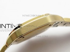 Santos de Cartier 35mm 2018 RG Diamonds Bezel RXW 1:1 Best Edition White Dial on SmartLinks Bracelet MIYOTA 9015