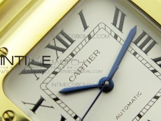 Santos de Cartier 35mm 2018 YG RXW 1:1 Best Edition White Dial on SmartLinks Bracelet MIYOTA 9015