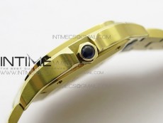 Santos de Cartier 35mm 2018 YG RXW 1:1 Best Edition White Dial on SmartLinks Bracelet MIYOTA 9015