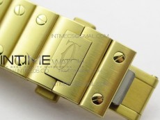 Santos de Cartier 35mm 2018 YG RXW 1:1 Best Edition White Dial on SmartLinks Bracelet MIYOTA 9015