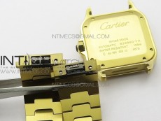 Santos de Cartier 35mm 2018 YG RXW 1:1 Best Edition White Dial on SmartLinks Bracelet MIYOTA 9015