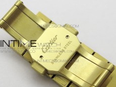 Santos de Cartier 35mm 2018 YG Diamonds Bezel RXW 1:1 Best Edition White Dial on SmartLinks Bracelet MIYOTA 9015