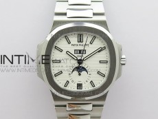 NAUTILUS 5726 SS GRF 1:1 BEST EDITION WHITE DIAL WORKING ANNUAL CALENDARON SS BRACELET A.324 V2