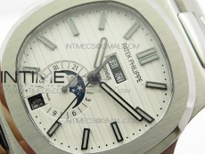 NAUTILUS 5726 SS GRF 1:1 BEST EDITION WHITE DIAL WORKING ANNUAL CALENDARON SS BRACELET A.324 V2