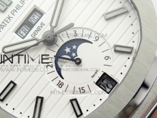 NAUTILUS 5726 SS GRF 1:1 BEST EDITION WHITE DIAL WORKING ANNUAL CALENDARON SS BRACELET A.324 V2