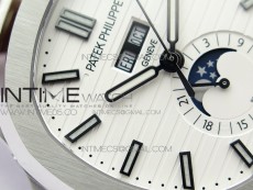 NAUTILUS 5726 SS GRF 1:1 BEST EDITION WHITE DIAL WORKING ANNUAL CALENDARON SS BRACELET A.324 V2