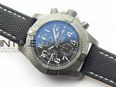 Avenger Bandit V13317 Titanium DLC B50 Best Edition Black Dial Numbers Makers on Black Nylon strap A7750