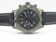 Avenger Bandit V13317 Titanium DLC B50 Best Edition Black Dial Numbers Makers on Black Nylon strap A7750