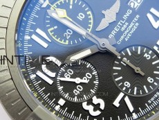 Avenger Bandit V13317 Titanium DLC B50 Best Edition Black Dial Numbers Makers on Black Nylon strap A7750