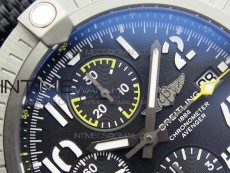 Avenger Bandit V13317 Titanium DLC B50 Best Edition Black Dial Numbers Makers on Black Nylon strap A7750