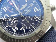 Avenger Bandit V13317 Titanium DLC B50 Best Edition Blue Dial Numbers Makers on Blue Nylon strap A7750
