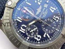 Avenger Bandit V13317 Titanium DLC B50 Best Edition Blue Dial Numbers Makers on Blue Nylon strap A7750