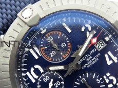 Avenger Bandit V13317 Titanium DLC B50 Best Edition Blue Dial Numbers Makers on Blue Nylon strap A7750